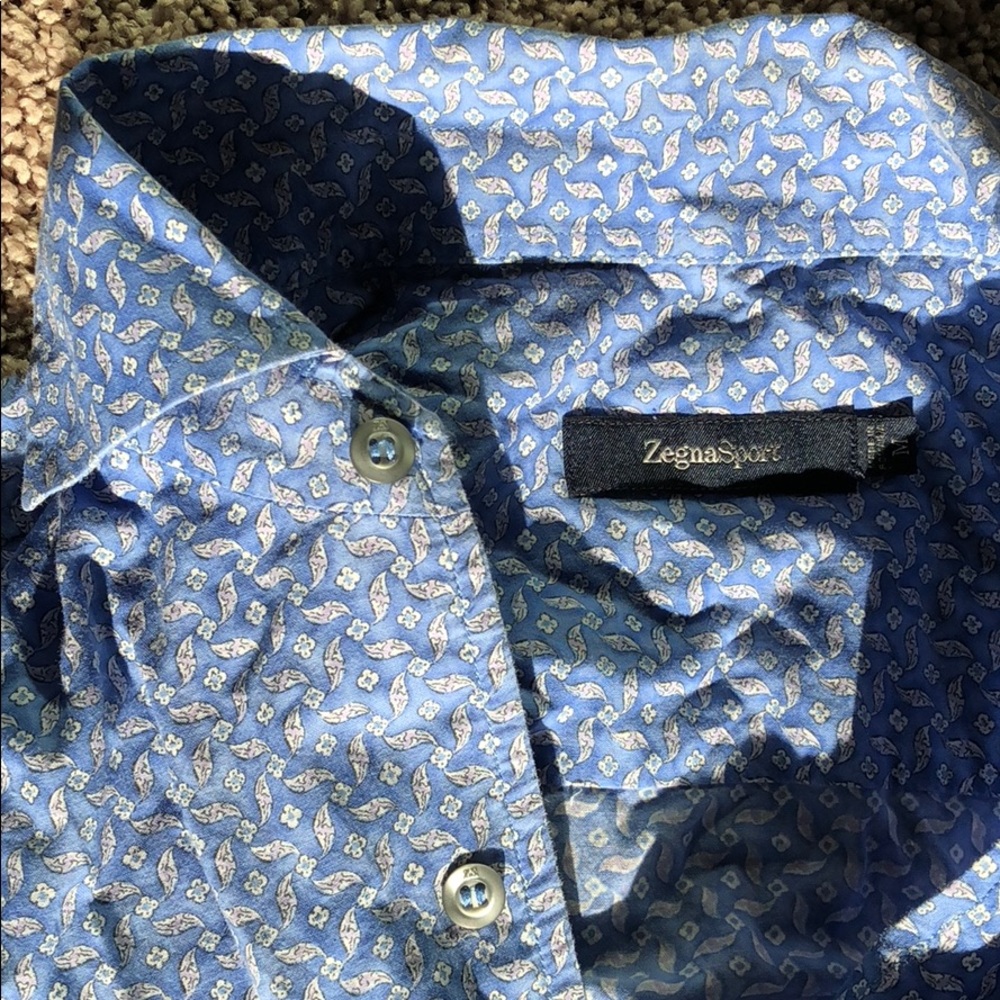 Medium ZegnaSport Patterned Casual Button Down